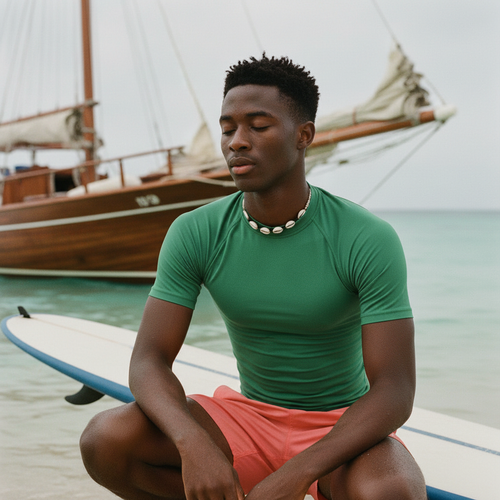 Palm Green Rash Guard Men's Rashguard — Lolekai