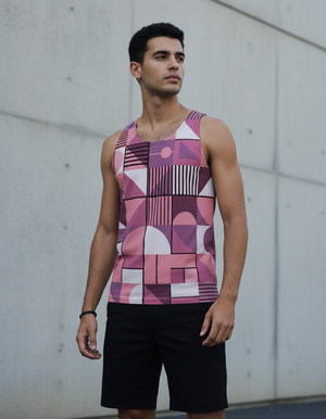Men's Dusty Rose Futurist men's tank tops