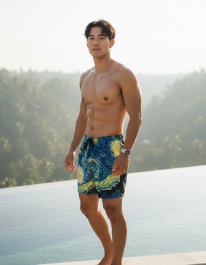 Celeste Men's Swim Trunks Men's Swim Trunks — Dripper