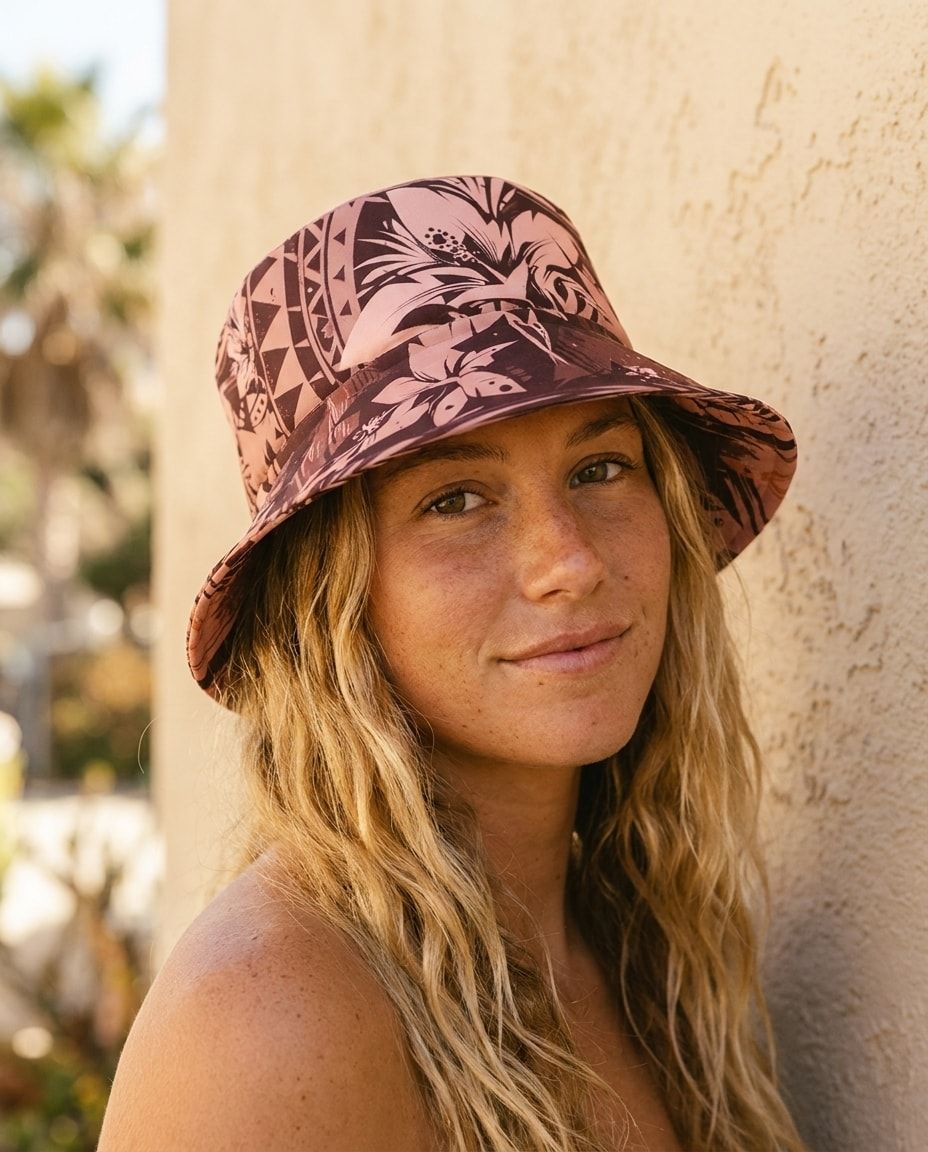 Dusty Rose Koa Lehua bucket hats — view 1 of 2