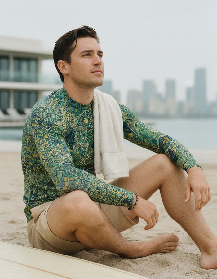 Rashguard — Men's Lime Riad