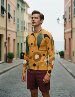 Amber Haze Echo Rash Guard Men's Rashguard — Dripper