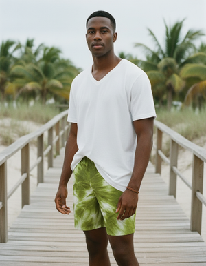 Runway Chartreuse Glacier men's swim trunks