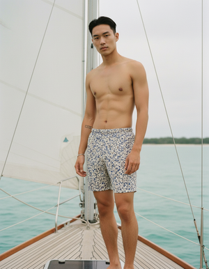 Blue Aura Sumi men's swim trunks