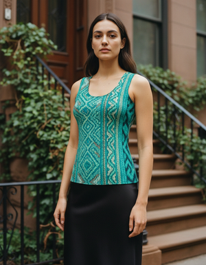 Women's Turquoise Vibrance tank tops