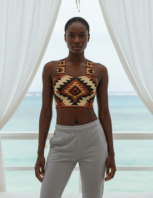 Southwestern Collection longline sports bras