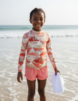 Coral Zenith Kids Rash Guard Kids Rash Guard — Dripper