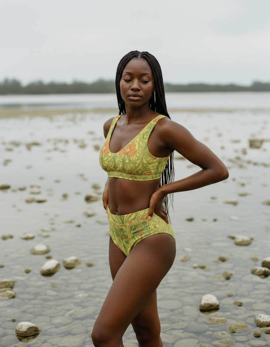 Runway Chartreuse Seraph High-Waisted Bikini Top