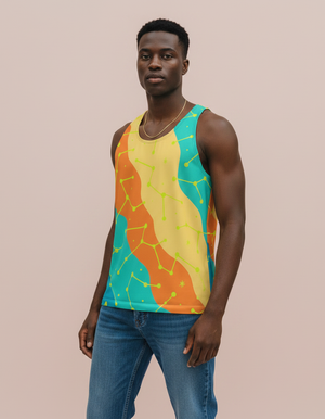 Runway Chartreuse Nebula Tank Top Men's Tank Top — Dripper