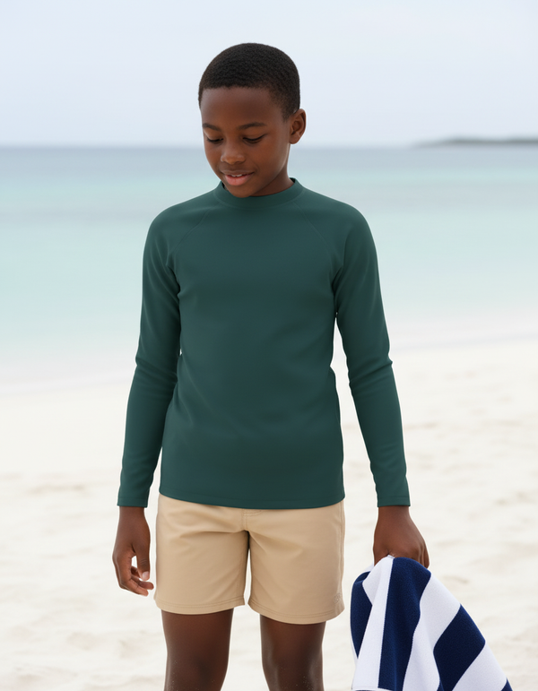 Boys Charcoal Rash Guard