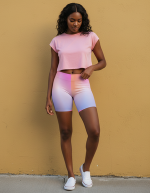 Burnished Lilac Prism women's short shorts
