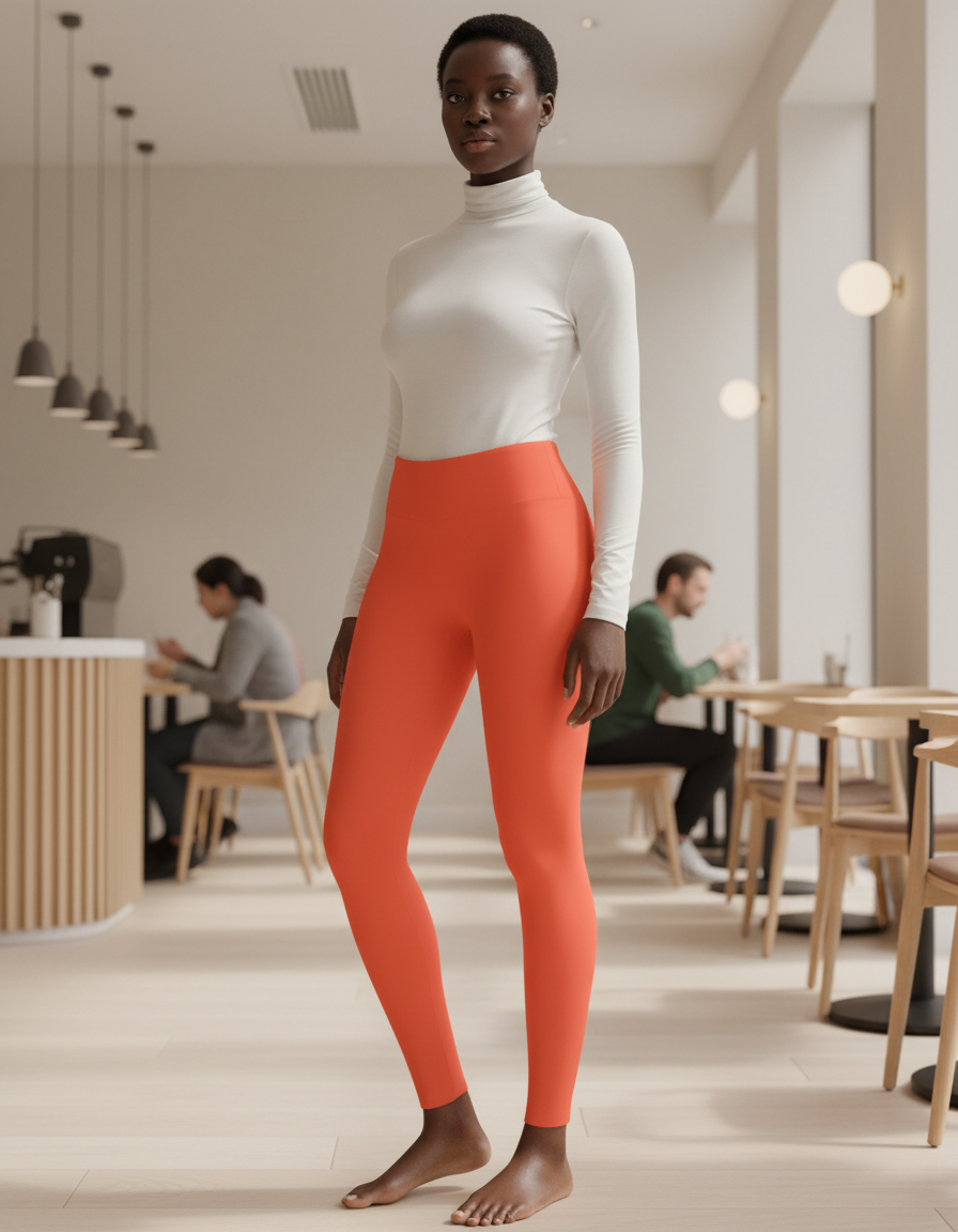 Full-Length Leggings in Tomato