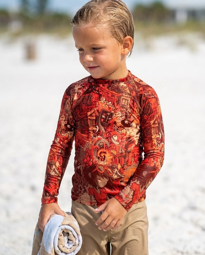 Rashguard — Boys Coral Bakeneko