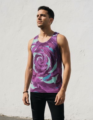 Electric Fuchsia Aqua Tank Top Men's Tank Top — Dripper