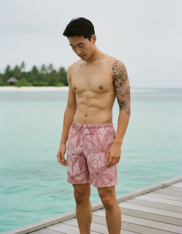 Men's Japanese Asanoha Swim Trunks