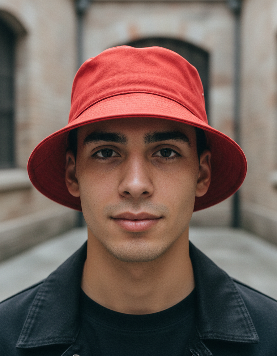 Bucket hat in Carnelian