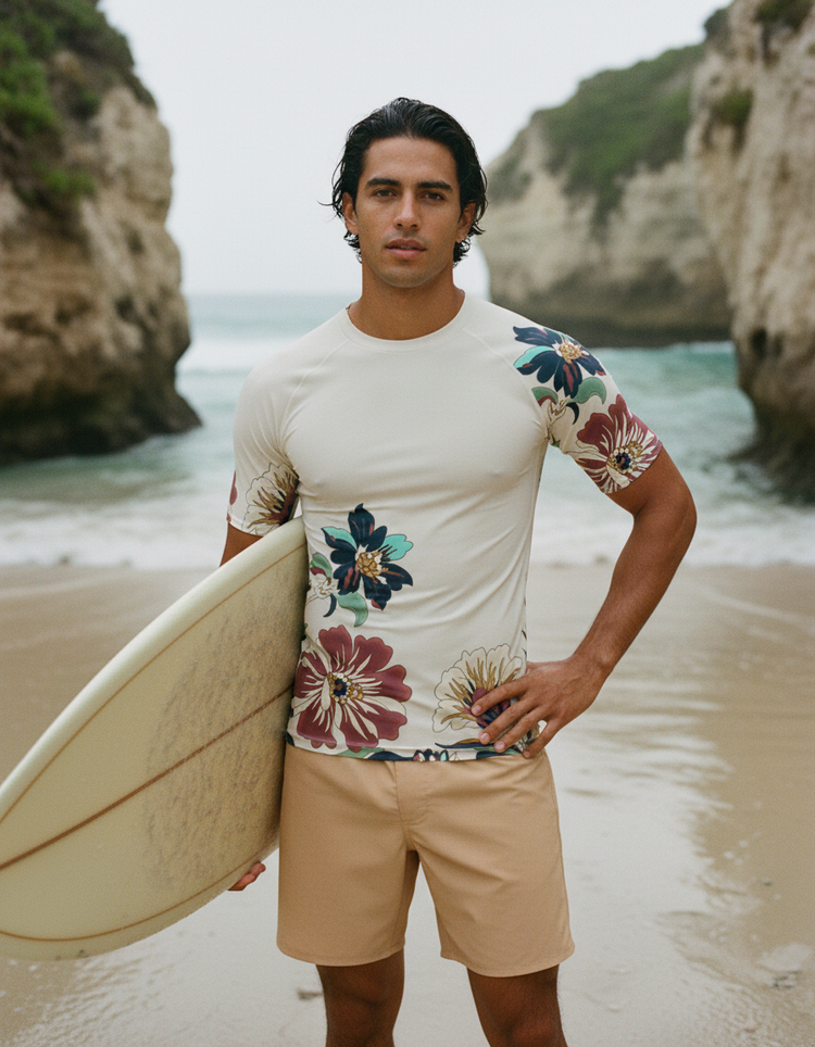 Men's White Onyx Veil men's short-sleeve rashguards