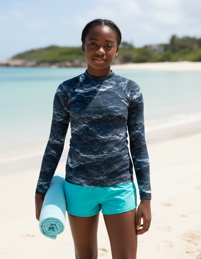Rashguard — Youth Blue Aura Eclipse