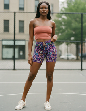 Electric Fuchsia Chroma women's short shorts