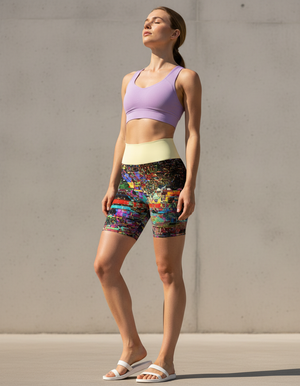 Fracture Yoga Shorts Yoga Shorts — Dripper