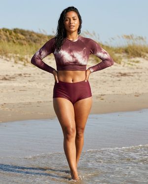 Women's Rhodonite Kumo Crop Top Rash Guard Women's Crop-Top Rashguard — Lolekai