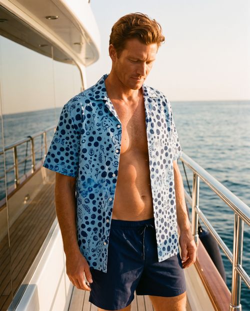 Halftone Hawaiian Shirt