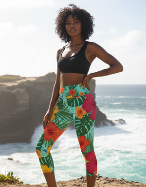 Petal Capri Yoga Leggings Capri Yoga Leggings — Dripper