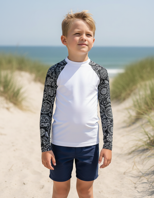 Kids White Onyx kids rashguards