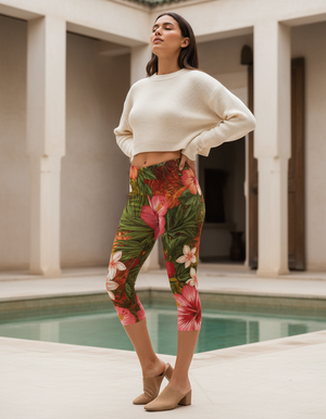 Aloha Capri Leggings Capri Leggings — Dripper