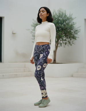 Rhodonite Acanthus full-length leggings