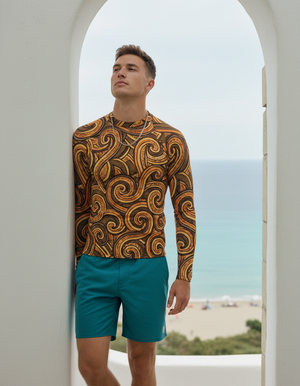 Amber Haze Spectrum Rash Guard Men's Rashguard — Dripper