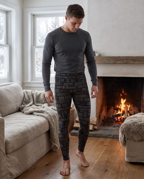 Stagger Base Layer Bottoms Men's Leggings — Lolekai