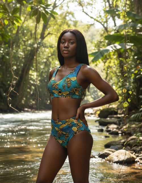 Wasp High-Waisted Bikini High-Waisted Bikini — Dripper