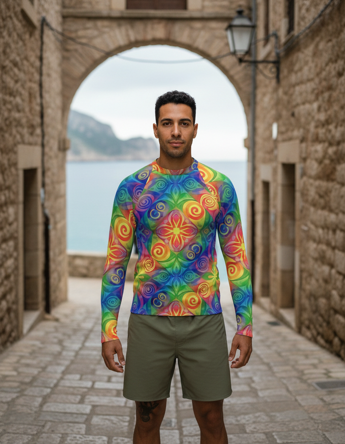 Rashguard — Men's Hot Pink Prism