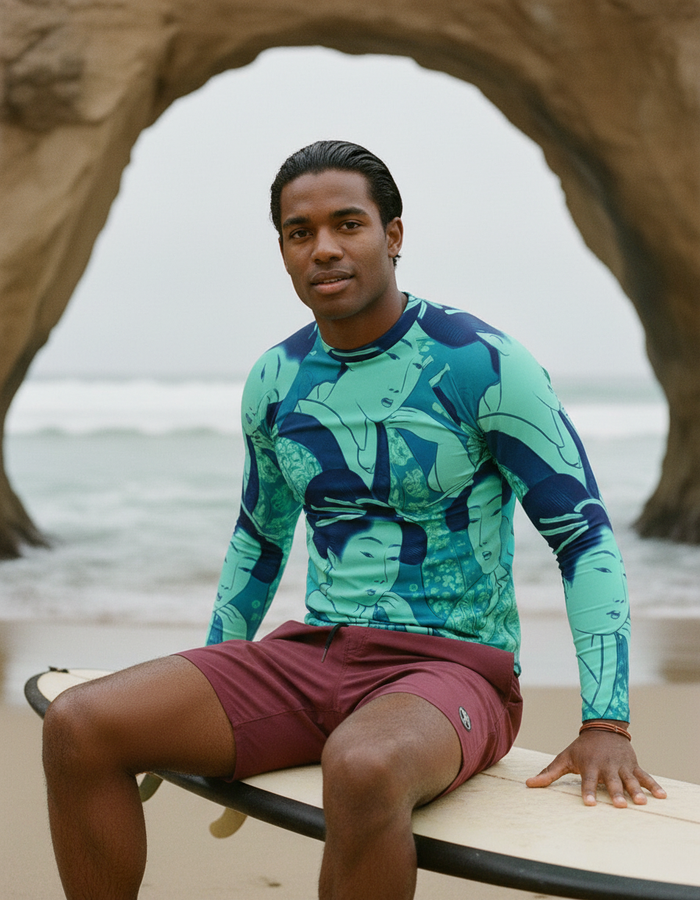 Rashguard — Men's Turquoise Elysium