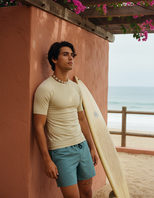 Raw Silk Rash Guard Men's Rashguard — Lolekai