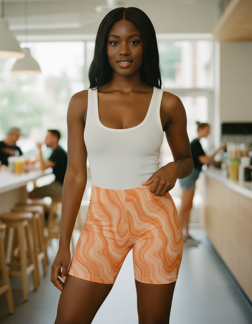 Citrus Orange Nebula Short Shorts Short Shorts — Dripper