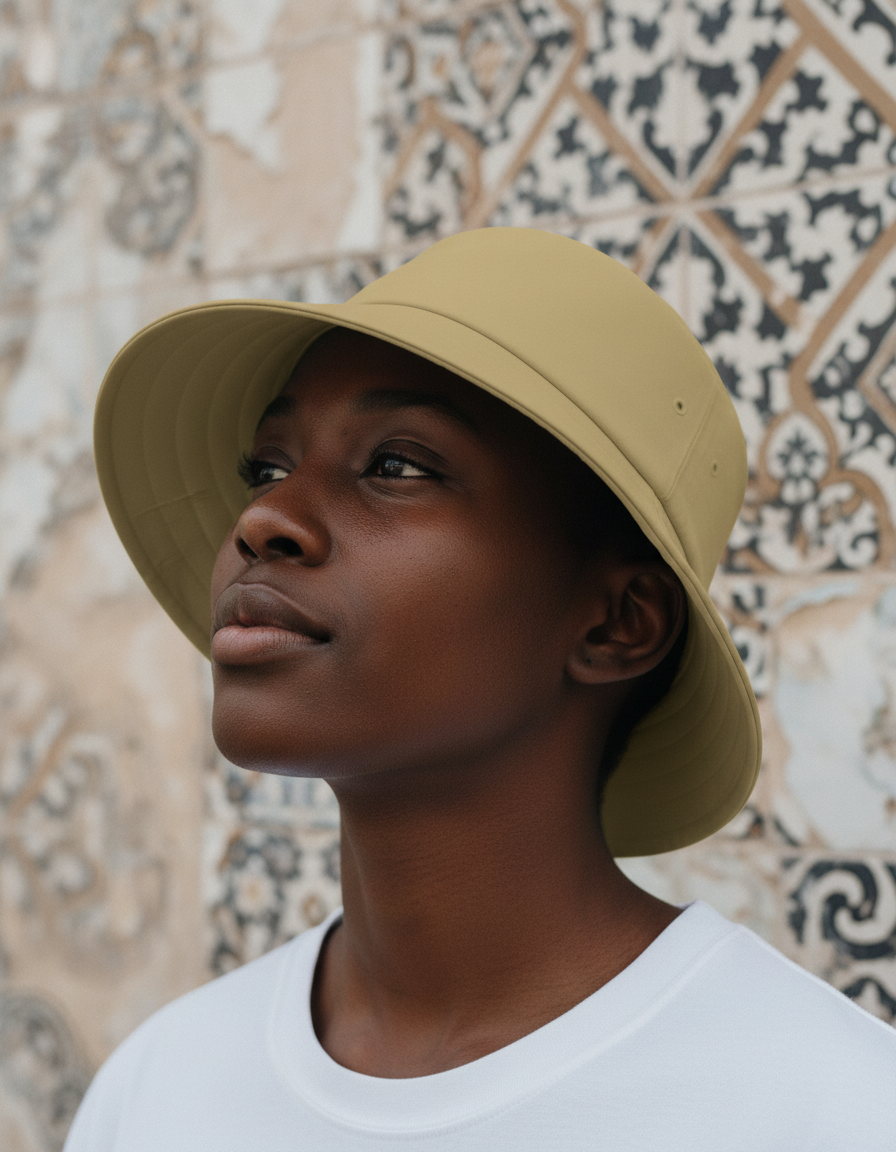 Bucket hat in Khaki