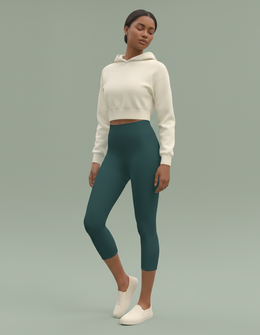 Capri-Yoga Leggings in Charcoal