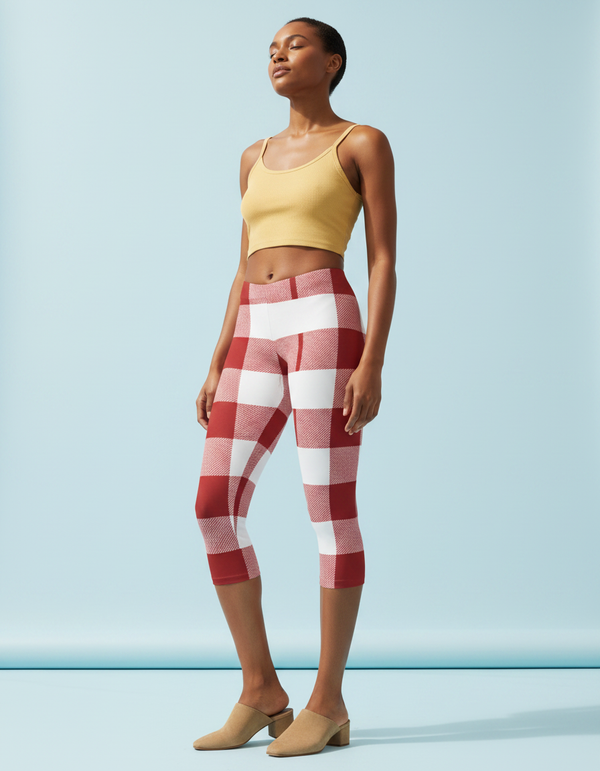 Gingham Collection capri leggings
