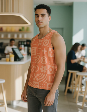Men's Muskmelon Fleur tank tops