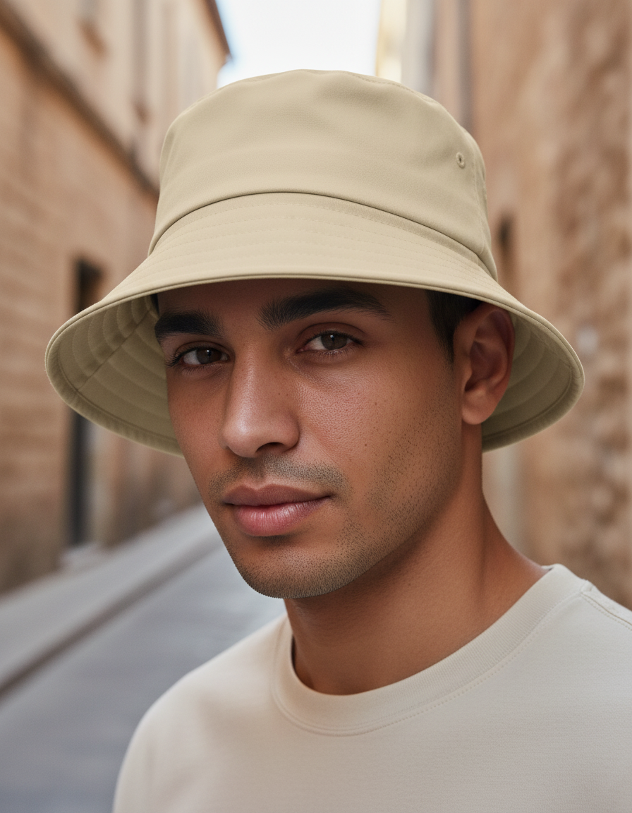 Bucket hat in Beige