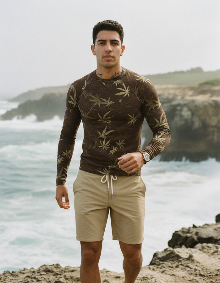 Rashguard — Men's Coffee Bean Mizu