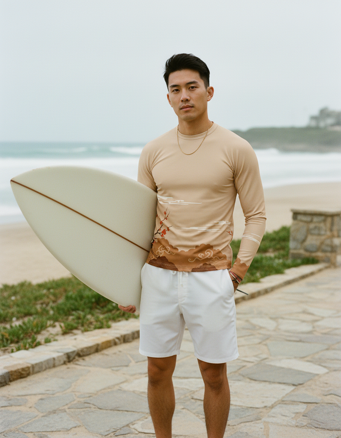 Rashguard — Men's Burnt Sienna Hikari