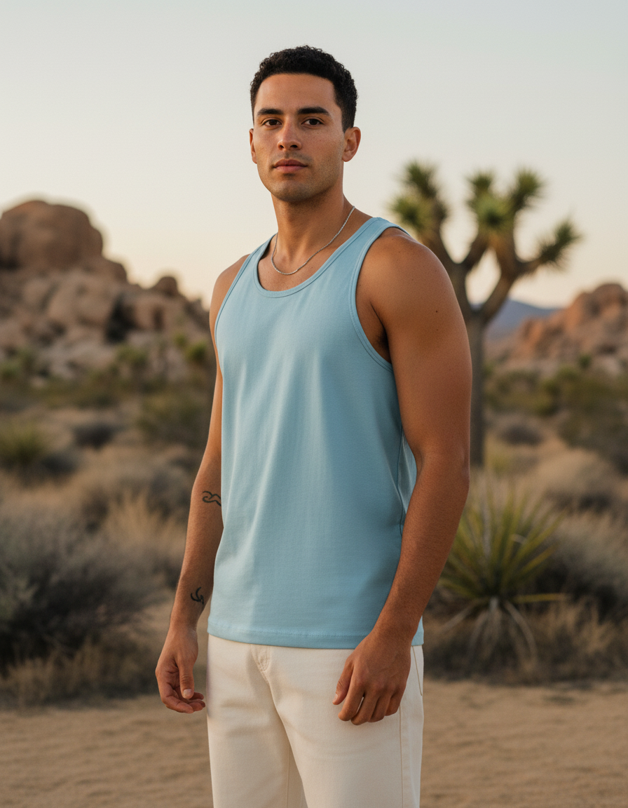 Tank top in Powder Blue
