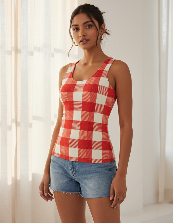 Gingham Collection Tank Tops tank tops