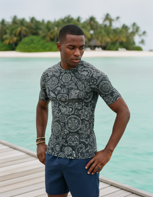 White Onyx Echo Rash Guard Men's Rashguard — Lolekai