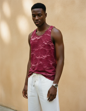 Men's Hot Pink Eclipse men's tank tops