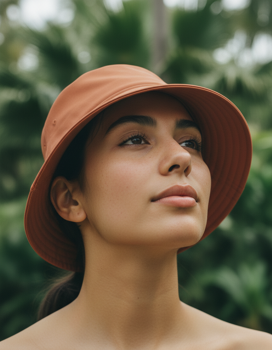 Bucket hat in Burnt Sienna