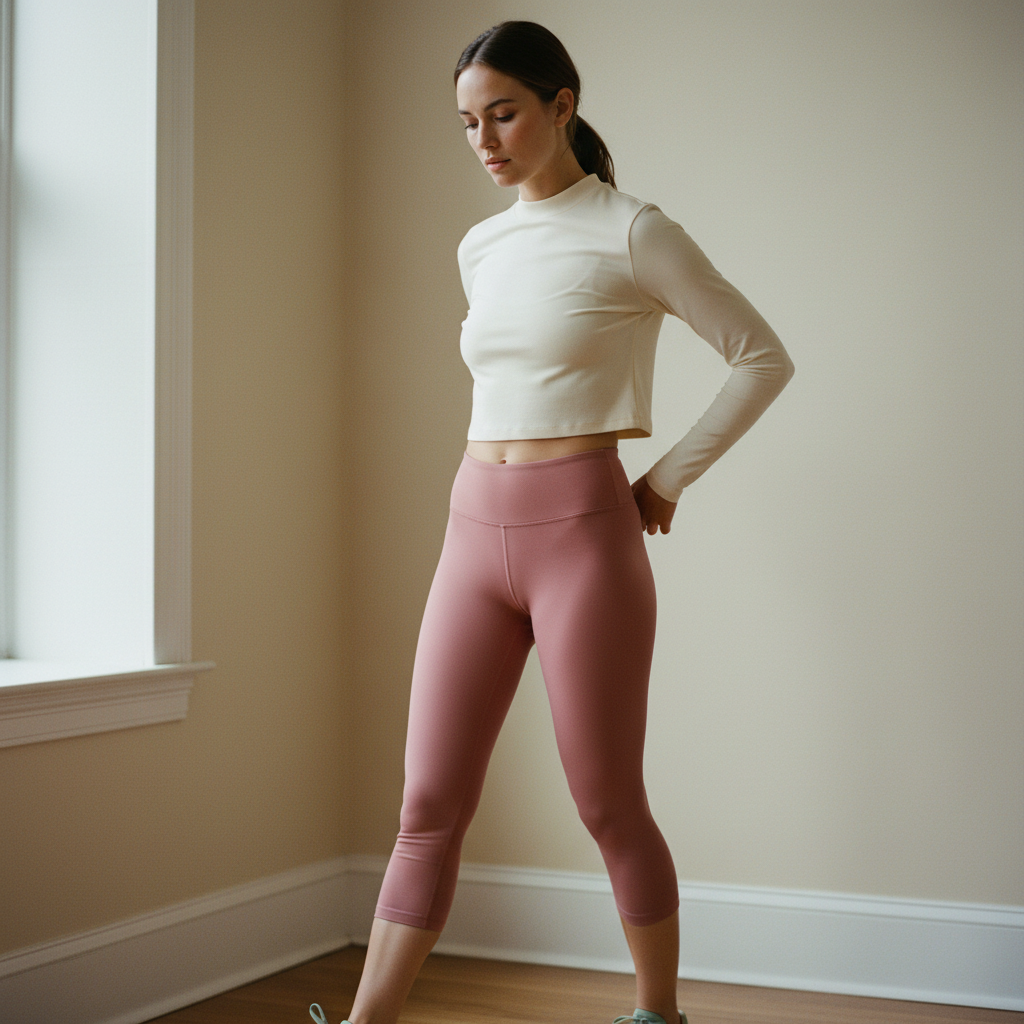 Capri Leggings in Dusty Rose